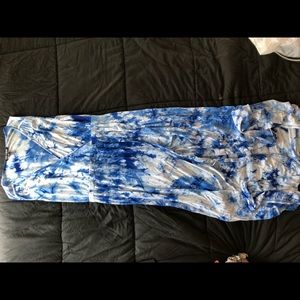 tie dye maxi dress with slit